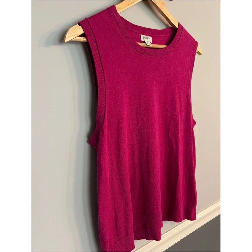 J. Crew Sleeveless Sweater Tank Soft Knit L